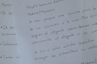 write anything that you want with my handwriting skill