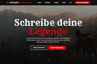 develop you a professional red dead redemption website for your game server