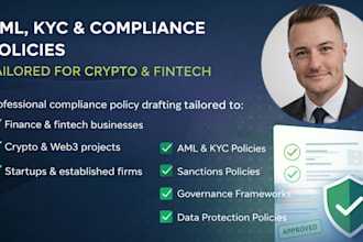 write compliance policies for finance and crypto