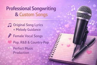 be your songwriter and record rap hip hop reggae or blues with unique lyrics
