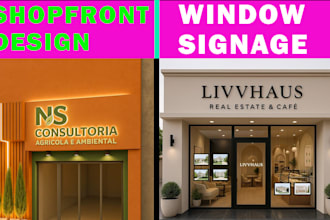 do professional shopfront or storefront window graphics ,signage design