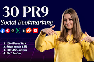 do indexable high PR 30 social bookmarking backlinks