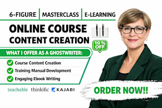 ebook online course creation course outline instructional design ppt maker