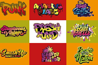 design eye catching typography and text or font logo
