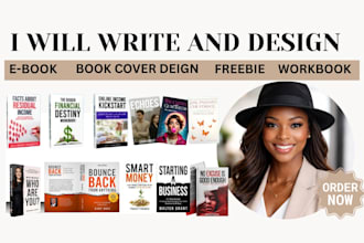 write and design ebook cover designs,freebie, workbook, amazon book cover design