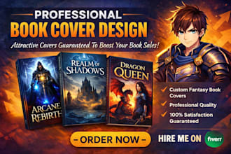 design creative book covers and eye catching  posters