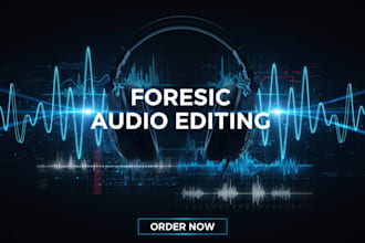 do forensic audio editing audio cleanup audio repair  audio editing noise repair