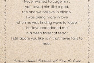 write a personalised emotional poem or letter for you