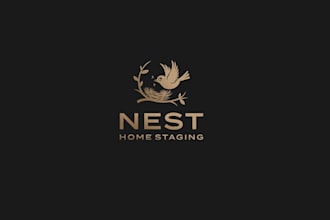 design nest home staging logo