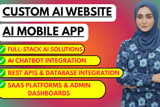 build ai website, ai mobile app, ai chatbot, full stack ai web app