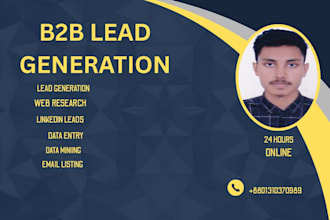 do b2b lead generation, linkedln leads and web research