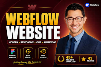 design or develop webflow website, figma to webflow, webflow landing page