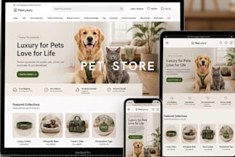 design pet accessories shopify store, pet store pet supplies shopify website