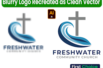 logo vector redraw, convert image to vector