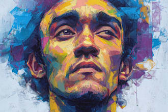 creat expressive colorful abstract portraits