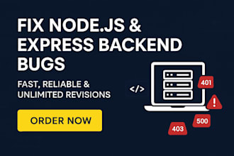 fix nodejs and express backend bugs and errors