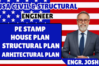 review draw and stamp as licensed civil and structural engineer in ca, wa, ny fl
