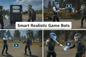 create smart ai video game bots, npcs, mini app and gameplay automation systems