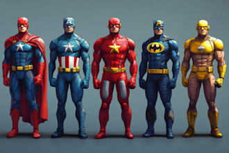 illustrate comic superhero cartoon graphic novel comic book
