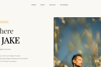 design a modern, responsive personal one page website