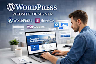 create a premium wordpress website design using elementor pro
