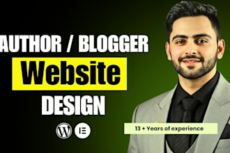build responsive author website or blogger website in wordpress