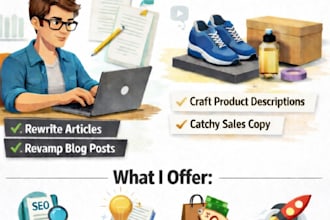 rewrite content and write product description that sell