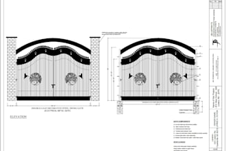 do gate permit drawing wrought iron farmhouse wood aluminum