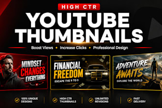design high CTR youtube thumbnails