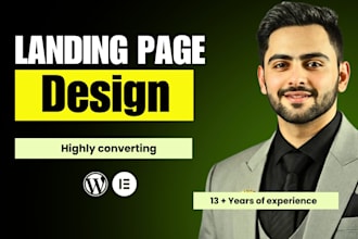 design a responsive wordpress landing page, modern elementor landing page
