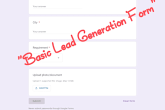 create high converting google form for lead generation