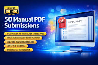 manually submit your PDF to 50 high da document sharing sites