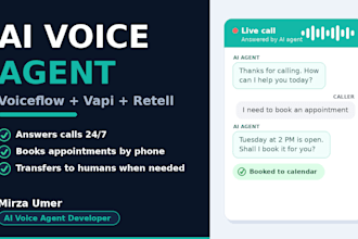 build an ai voice agent and ai receptionist with voiceflow and vapi
