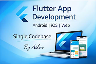 develop flutter apps for android, ios, and web
