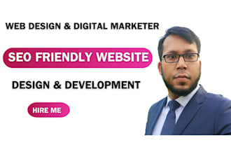 design SEO friendly professional website for small business