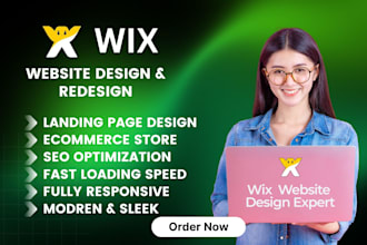 create wix website design redesign revamp wix website ecommerce store with SEO