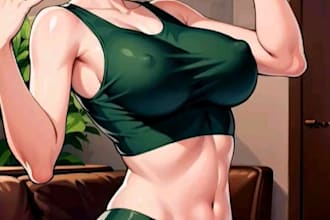 draw characters, ocs, anime style in sfw or nsfw