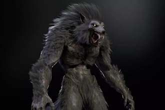 3d game character, daz3d to blender, monster character, uv map unwrap topology