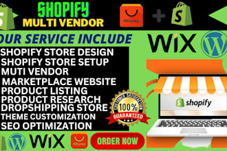 build shopify multi vendor website wordpress ecommerce marketplace website