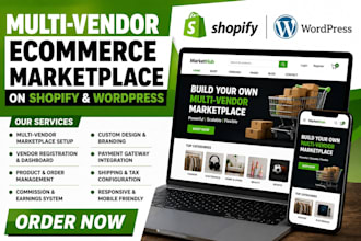 build shopify multivendor marketplace, ecommerce wordpress online store website