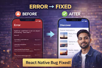 fix react native bugs, red screen errors, and UI layout issues