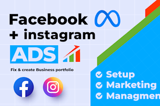 setup facebook ads and instagram ads campaign meta ad fb pixel for leads or sale