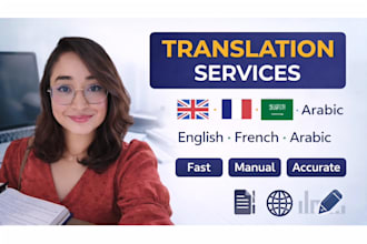 translate english, french and arabic accurately and professionally