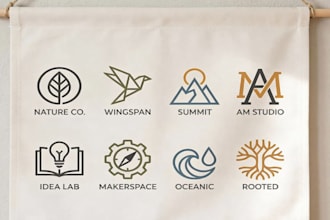 design unique minimalist or 3d logo