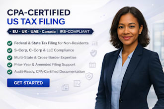 prepare US tax filings for eu, UK, uae, and canada founders with US companies