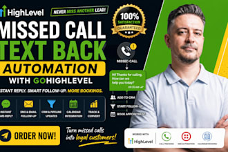 setup gohighlevel missed call text back ghl automation as gohighlevel crm expert