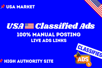 promote your business with manual USA classified ads