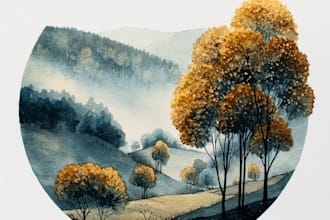 draw house illustration, portrait and landscape
