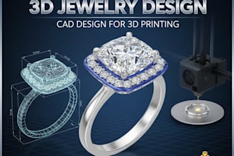 do 3d jewellery design and cad design for jewellery 3d printing