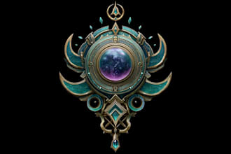 design an animated fantasy, rpg, mmorpg, sci fi game logo